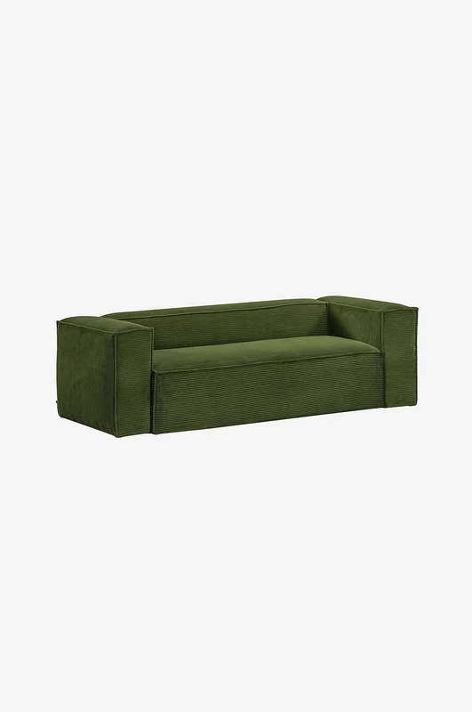 Kave Home - Sofa, Blok 3-pers. 240 cm - Grøn - 3-pers sofaer - Fra Homeroom