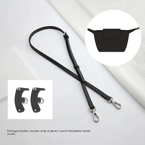 Skulderstropp for Longchamp-veske, konverteringstilbehør, gratis hulltaking for mini-veske, skulderstropp for mini-veske