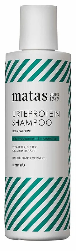 3 for 2 - Matas Striber Urteprotein Shampoo til Fedtet Hår Uden Parfume 250 ml, Hår, Shampoo, Hårshampoo