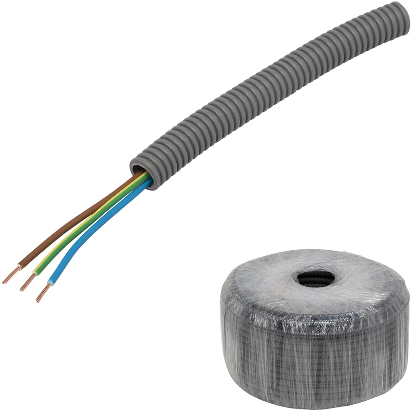 Pipelife FK PowerFlex Kabel Traktater, temperaturklasse II 100 m, 3G1,5 mm², ydre Ø16 mm, Forbindelsesudstyr & kabler