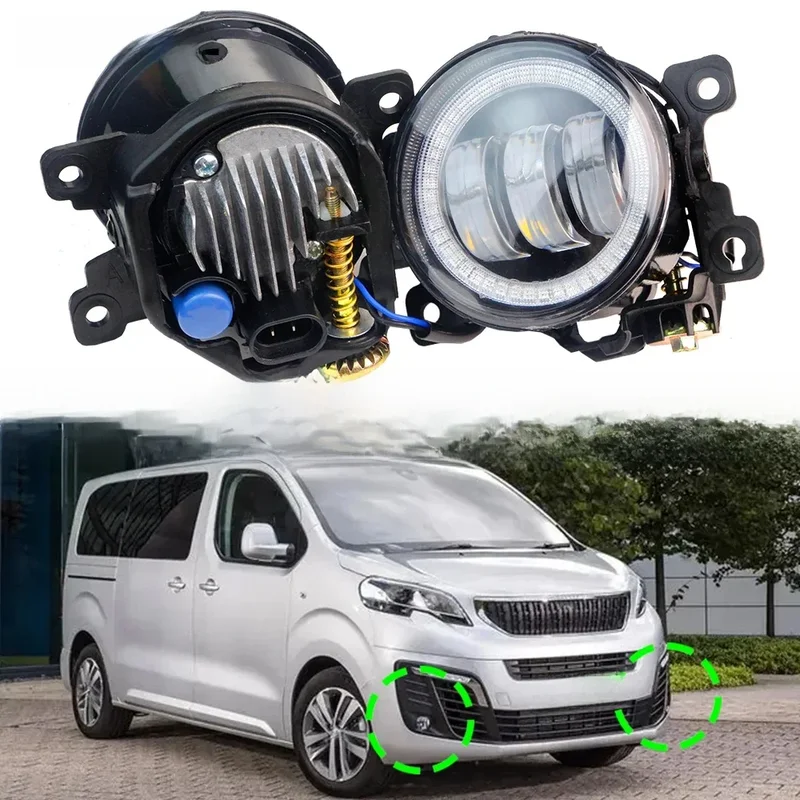 AliExpress - 2 X voiture LED antibrouillard ange oeil feux de jour DRL 30W H11 pour Peugeot voyageur Expert 2016 2017 2018 2019 2020 2021 2022