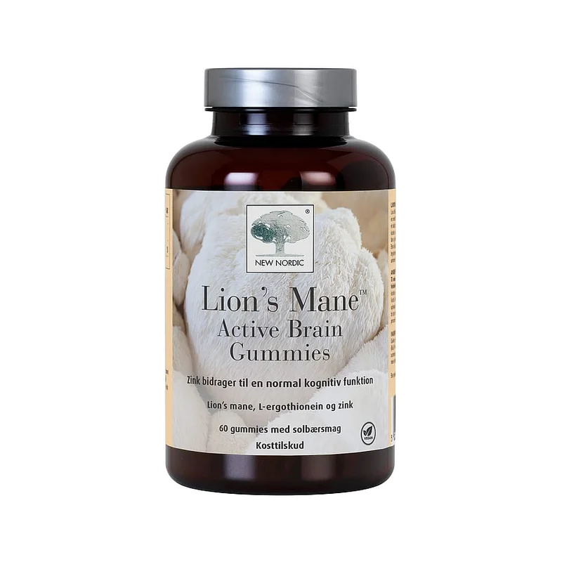 New Nordic Lions Mane Gummies 60 stk., Helse & Madvarer, Kosttilskud, Hjerne / Hukommelse