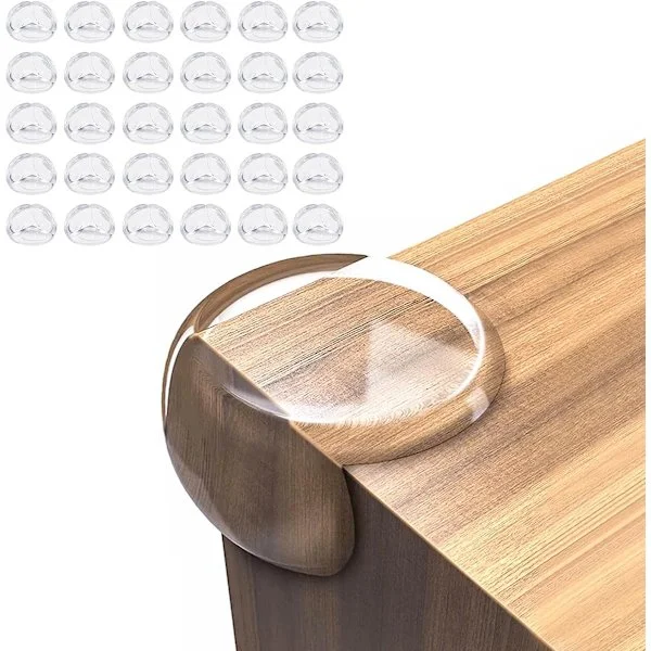 20 Baby Safety Corner Guards for Tables - Childproof Soft Corners & Edges - for Desks, Cribs, Fireplaces - Transparent