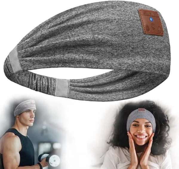 Sovhörlurar, 2024 års version Bluetooth Pannband Hörlurar med HD-högtalare och Mikrofon, Perfekt för Sidosovare Sova Samtal Jo