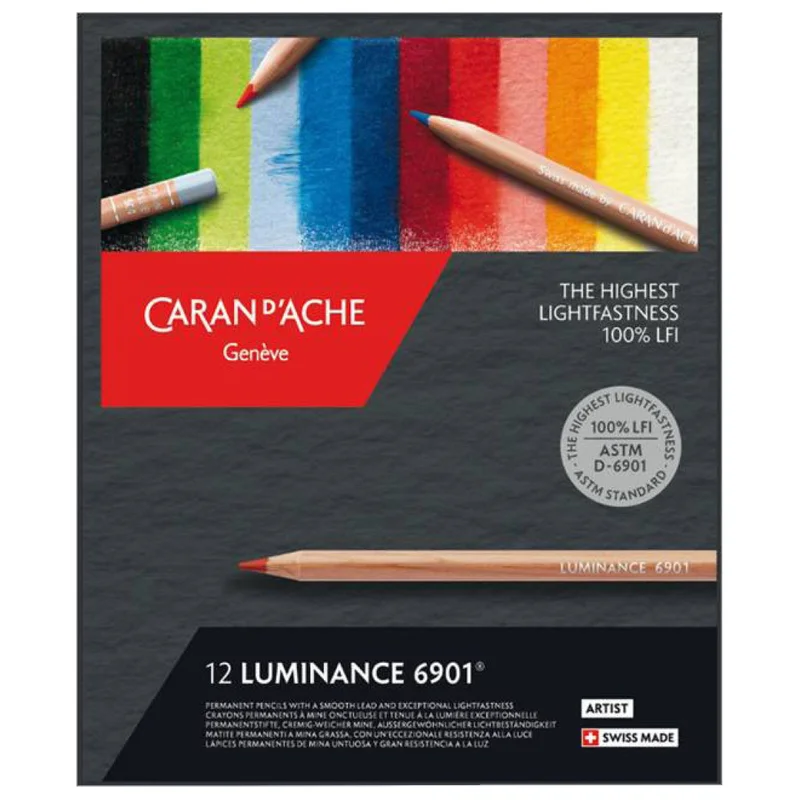 Caran d'Ache Luminance 6901 Farveblyanter sæt 12 stk