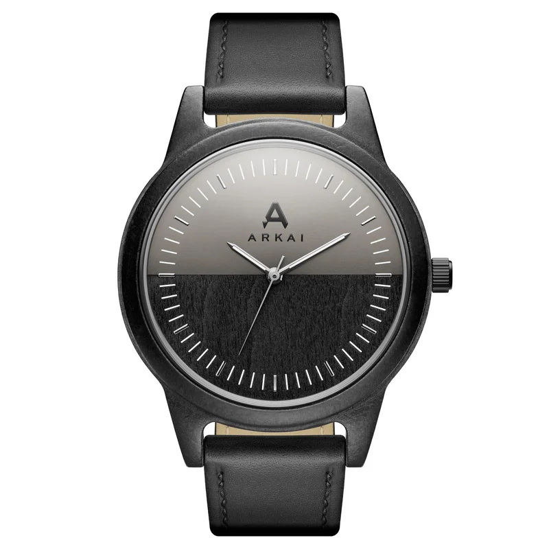 Arbor | Grey Two-Tone Dial Maple Wood Watch for Men - Wrist watches