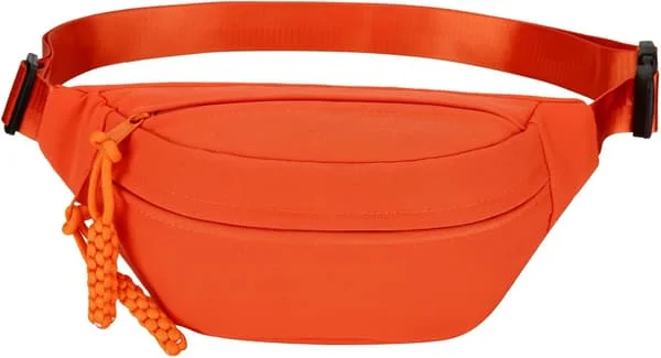 Long Keeper Midjeväska Magväska för Kvinnor Män Mode Midjeväskor Magväska Cross Body Justerbar Rese Midjeväska Stora Fickor för Löpning Orange