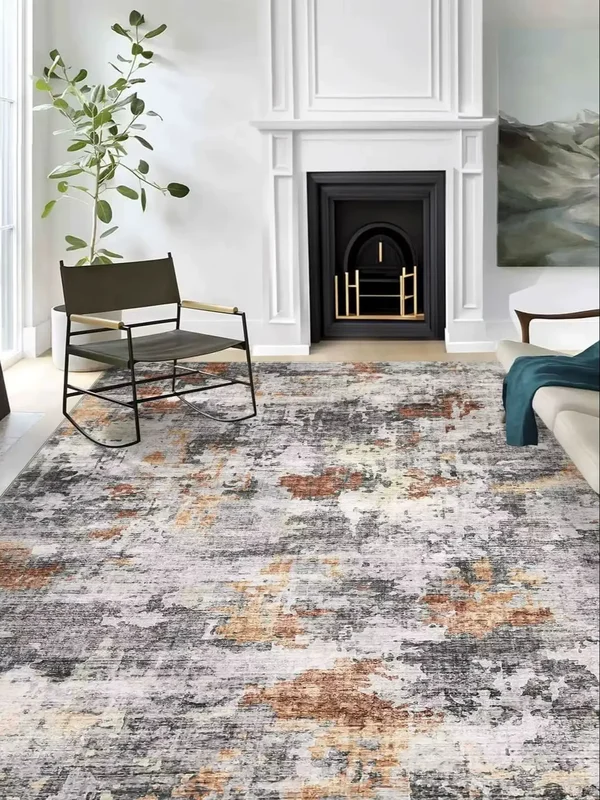 AliExpress - PortoAlegre Washable Modern Abstract Area Rug Non Slip Floor Carpet, Soft Foldable Thin Rug, Low Pile Non Shedding Rug for Living Room 