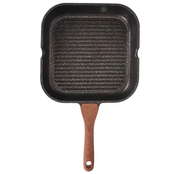 Spis Grillpanna Aluminium Induktion Fyrkantig Stekpanna Hem Biff Non-stick Stekpanna L