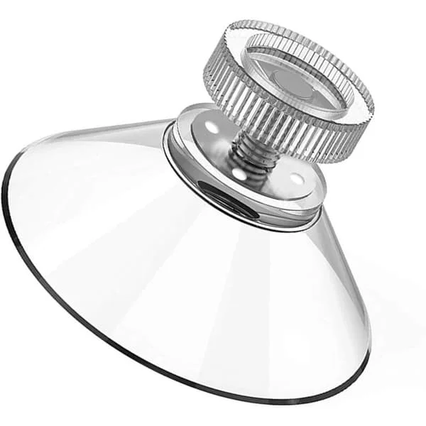 40mm Suction Cup, 8 Pcs M5 Thread Stainless Steel Suction Cups, Clear Knurled Nut Suction Cups for Shower Shelf