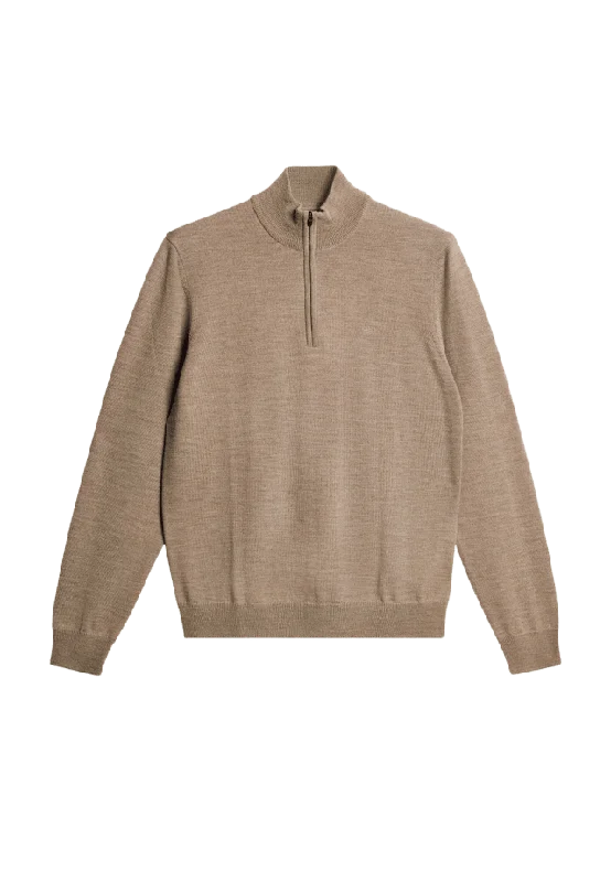 J.Lindeberg Kiyan Merino Quarter Zip Tröjor Herr Brun S