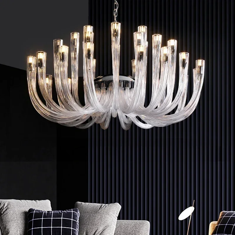 AliExpress - ART DECO Glas-Kronleuchter für Wohnzimmer, Schlafzimmer, Esszimmer, Designer-Luxus-LED-Hängeleuchte, 2024, neue Lampe