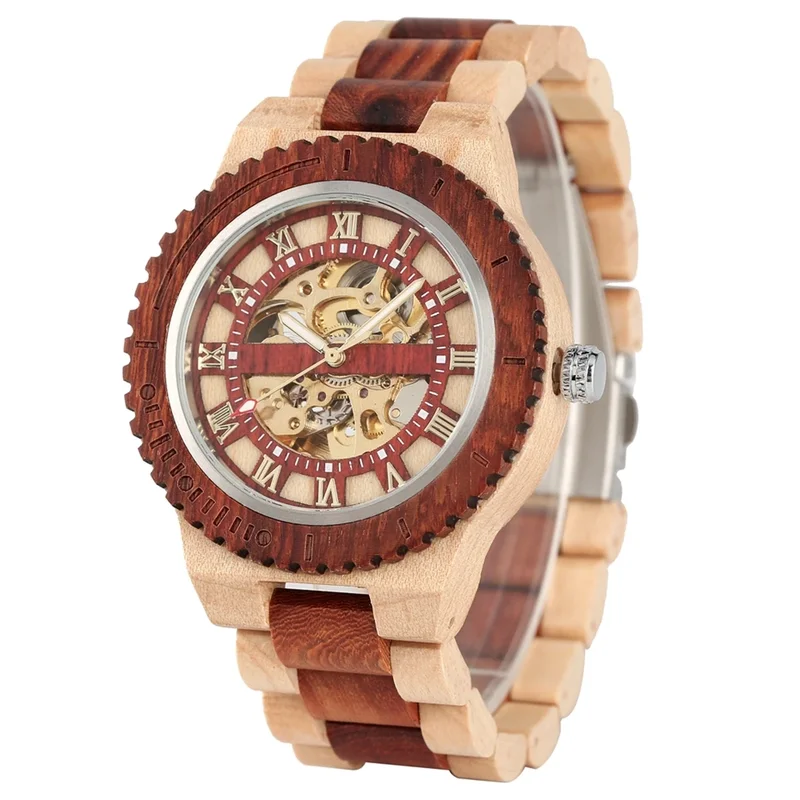 AliExpress - Herren Uhr Holz Uhren Einzigartige Automatische Business Mechanische Uhr Holz Band Uhr Skeleton Hohl Uhr top Marke Luxus