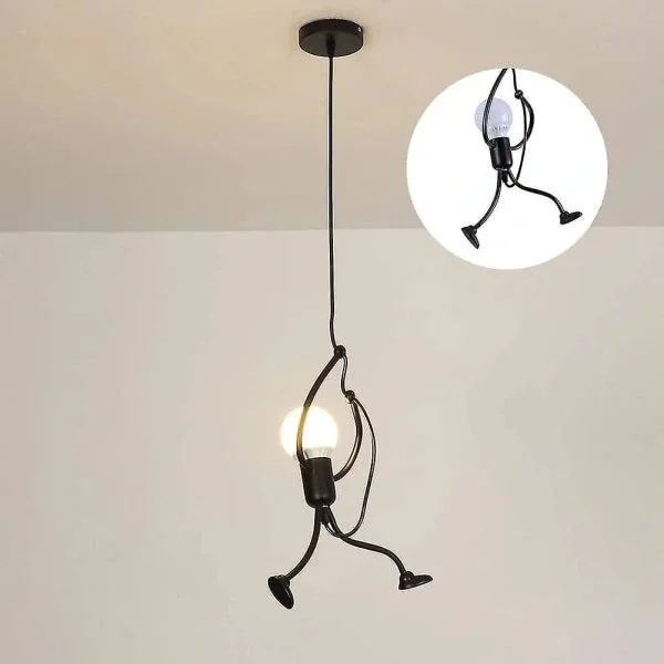 Hängande järnlampa, kreativ ljuskrona, taklampa, taklampa för barnrum, sovrum, vardagsrum, hall, kök - lampa ingår ej