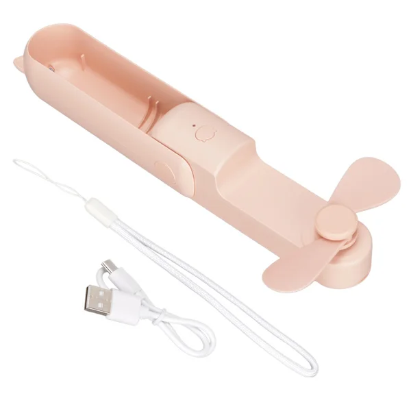 USB Handhållen Liten Fläkt med 3 Växlar Utomhus Handhållen