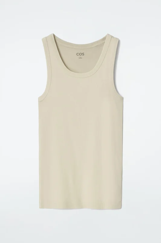 COS Ribbed Tank Top in Green - Women