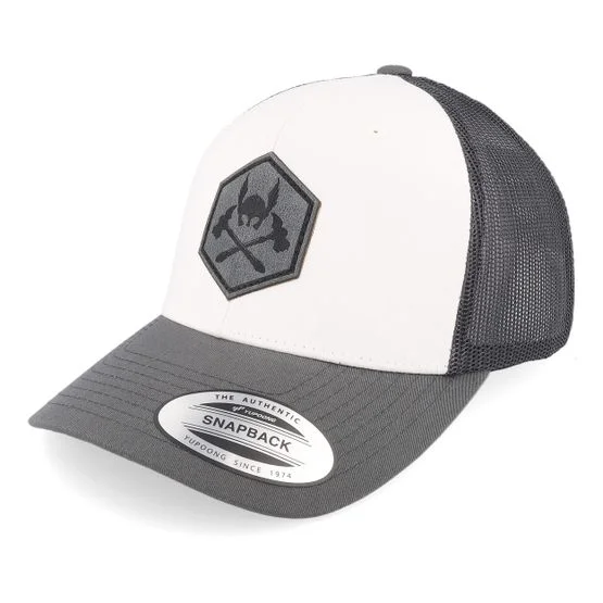 Vikings - White trucker Czapka Z Daszkiem - Hammers And Helmet Cross Dark Grey/White Trucker @ Hatstore