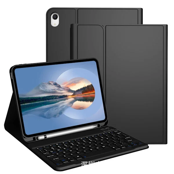Stilrent fodral för iPad 10/11 A16 Svart Tangentbord Bluetooth