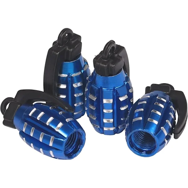4 pcs Aluminum Car Valve Caps, Heavy Duty Hand Grenade Valve Stems