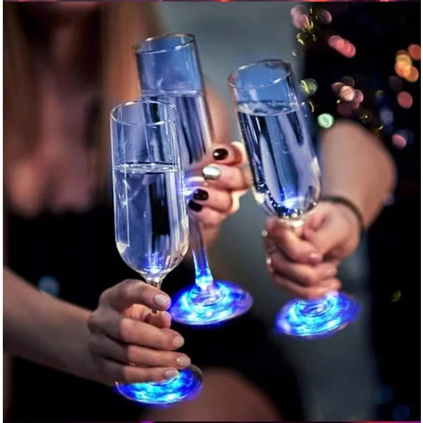 LED-lysfat - Stemningsfull belysning - Festes under glass - 2 stk - Blå
