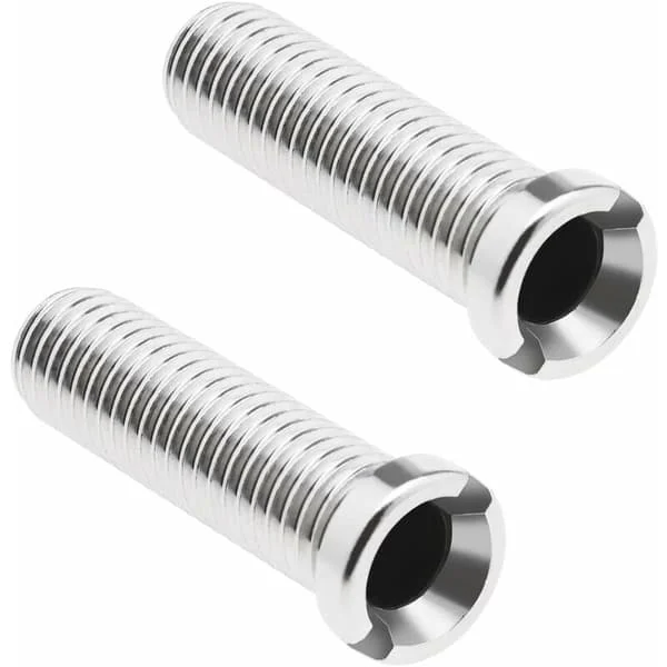 2 stk 304 Rustfritt Stål Kjøkkenvask Sil Skruer Avfallsil Gjenget Skruekobling M12×45mm Vask Bolt Skrue for Vask Sil Propp