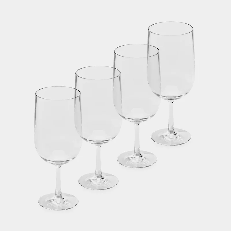 Plastic wijnglazen Nordiska Plast Crystal, glashelder, 30 cl, 4-pack