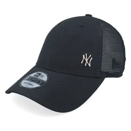 New Era - Svart trucker Caps - Flawless 9FORTY Black Trucker @ Hatstore