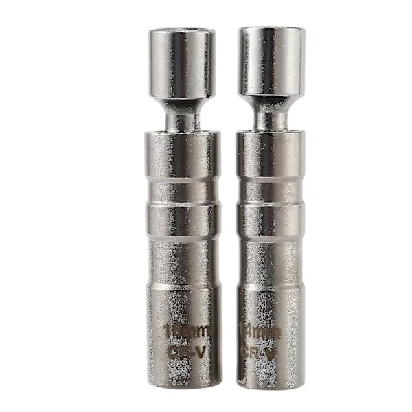 14mm & 16mm Thin Wall Magnetic Swivel Spark Plug Socket - 3/8-inch Drive 12-point Spark Plug Socket