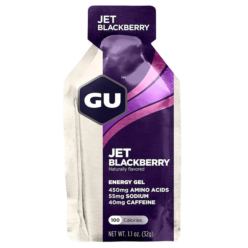 Spar 20% • Køb 2, GU Jet Blackberry Gel Jet Blackberry 32 g, Sport & Velvære, Protein & Energi, Energigel