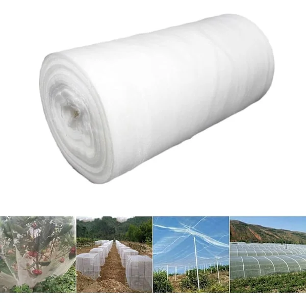 Insektnet, grøntsagsnet, plantenet til planter, grøntsager, frugter mod insekter, fugle, biller, hvid 60, net