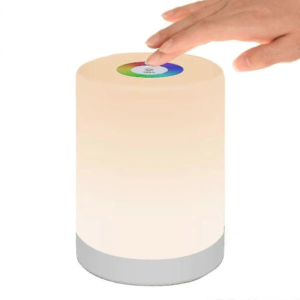 Bedside Lamp Touch Dimmable, Led Smart Night Light Mood Light Desk Lamp, USB Rechargeable, Portable, Color Changing 256 Rgb For Kids, Bedroom Camping