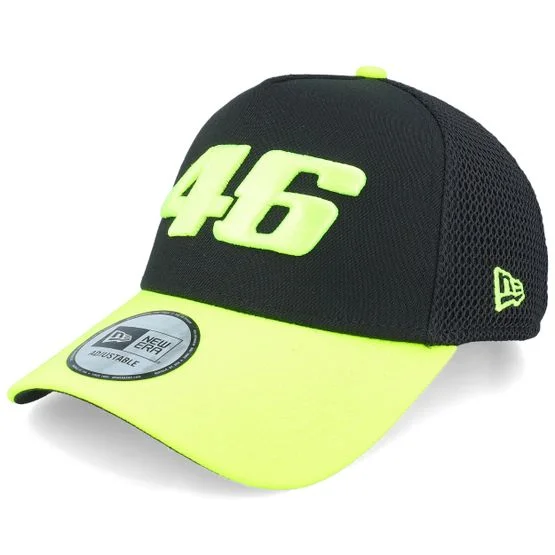 New Era - Negro trucker Gorra - VR46 Vale Black/Neon Yellow A-frame Adjustable @ Hatstore