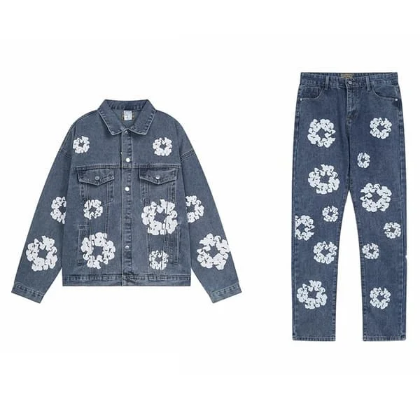 Denim Tears Denimsett, Jakke + Bukser, Blå - Størrelse M Blå M