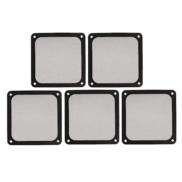 120mm vifte støvfilter myk magnetisk nylonramme for PC-kabinett strømforsyning og vifteventiler 5 stk svart