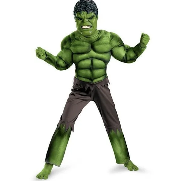 Høytidskostyme cosplay, Hulken-kostyme for barn, størrelse M