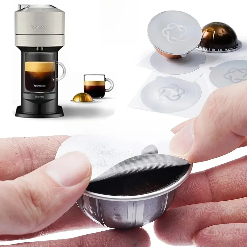 AliExpress - Icafilas jetable Nespresso Vertuo café Capsule joint feuilles d'aluminium crème café filtre couvercle autocollant pour Nespresso Vertuo 