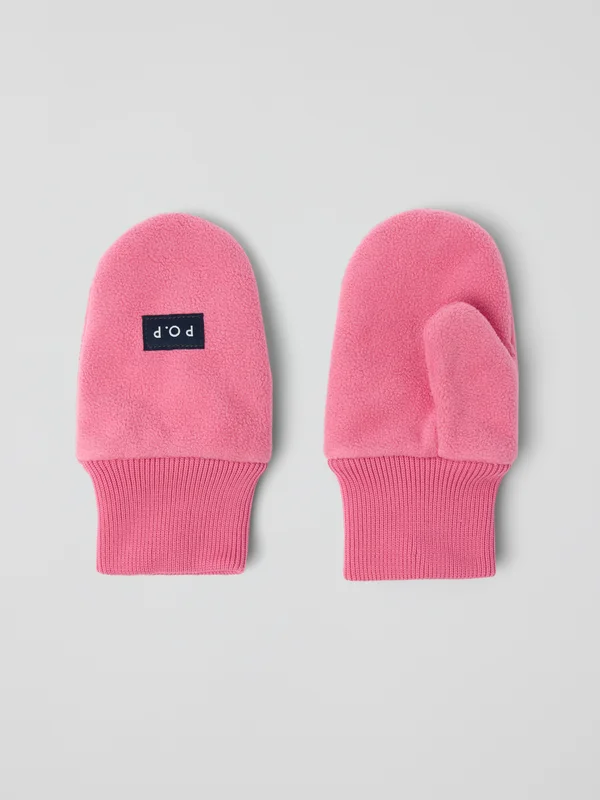 Polarn O. Pyret - Windproof fleece mittens - 1 - Childrenswear - pink