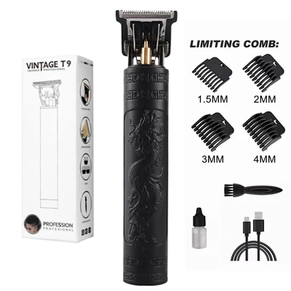 LCD-skärm T9 Electric Hairber 0mm Rakapparat Hårtrimmer Hushållsapparater Rese Frisör Rakmaskiner Rakmaskin för män Trimmer Man