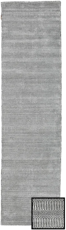 Bamboo Grass Rug - Black/Grey 80X290 Runner Black/Grey