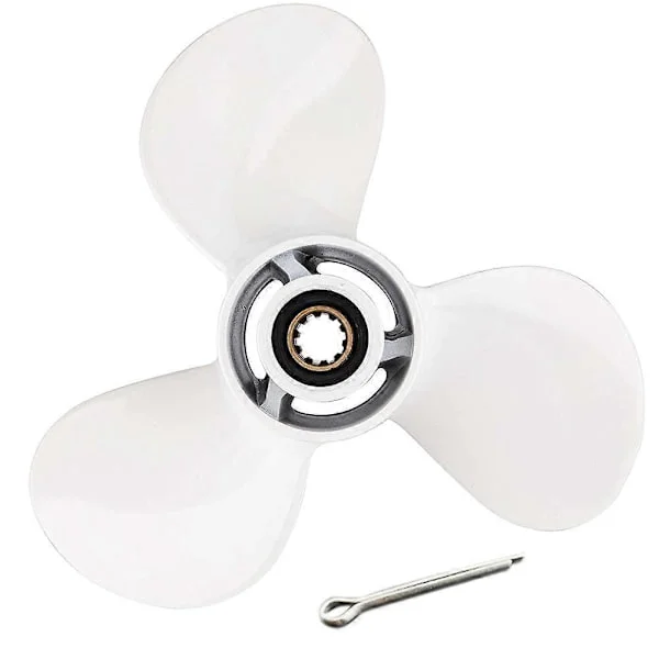 [LCS] För Yamaha 20 hk 25 hk 9 7/8X10 1/2 Utombordspropeller Båtmotor 20 25 30 Skruv 3 Blad 10 Spline Motordel