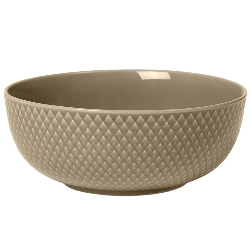 Lyngby porcelæn Rhombe Earth skål 15,5 cm, clay