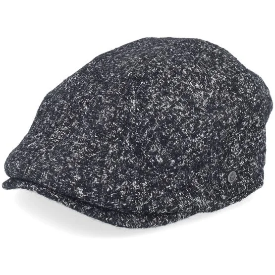 Upfront - Negro flatcap Gorra - Newsboy Hat Black Beauty Flat Cap @ Hatstore