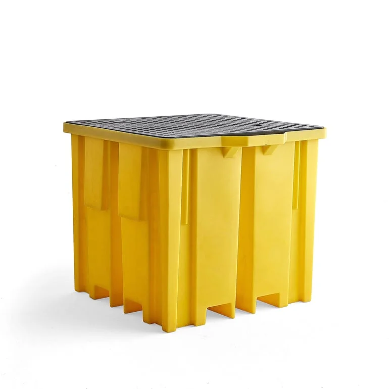 Paleta ociekowa IBC, na jeden pojemnik IBC, 1340x1230x1090 mm, żółty