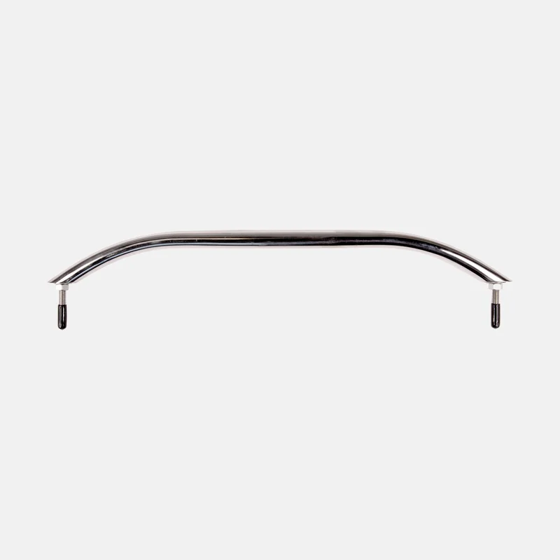Asidero barco / asidero NOCK Goodgrip, perfil ovalado con extremo inclinado, con perno pasante, acero inoxidable resistente a ácidos, 495 x Ø25 mm