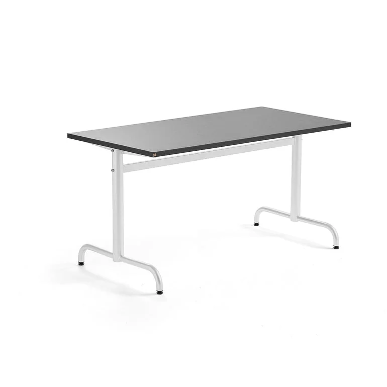 Table PLURAL, 1400x700x720 mm, linoleum top, dark grey, white