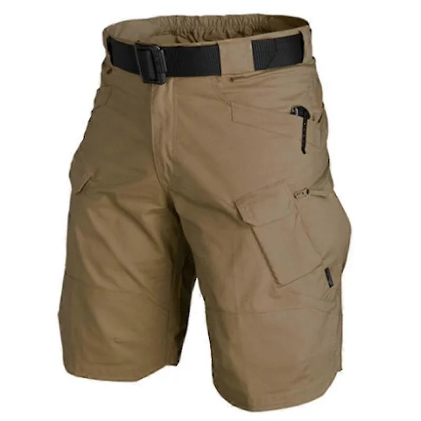 2021 Oppgraderte Vanntette Shorts Herre Cargo Shorts Avslappet Passform Vannavvisende Arbeids- og Tursko Utendørsaktivitet Brun