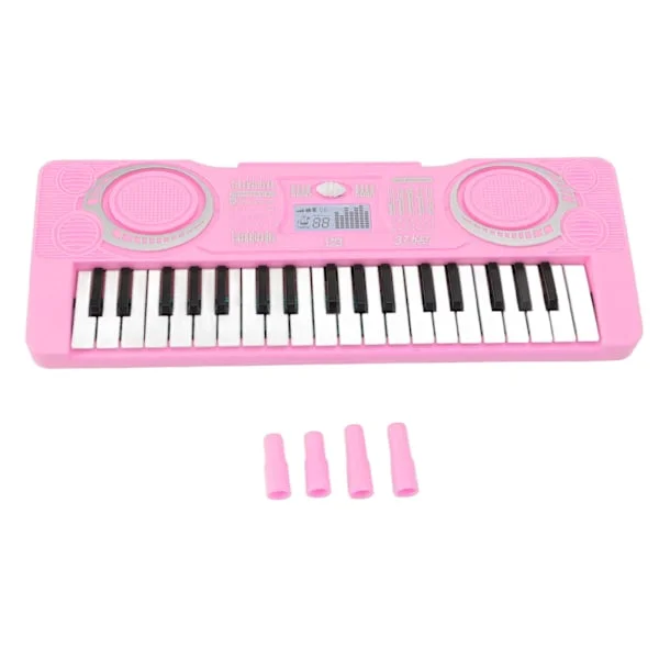Barn Keyboard Piano Leksak 37 Tangenter Förbättra Hand-Öga-Koordination Musikaliskt Pedagogiskt Instrument Rosa