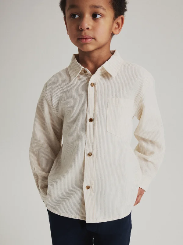 Polarn O. Pyret - Shirt striped - 92 - Childrenswear - white