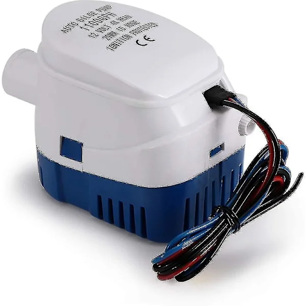 Bilge Pump, 12v 1100gph Automatic Bilge Pump Marine Submersible Pump Bilge Auto Silent Water Pump for Boats, Ponds, Pool Jnnjv-FA-