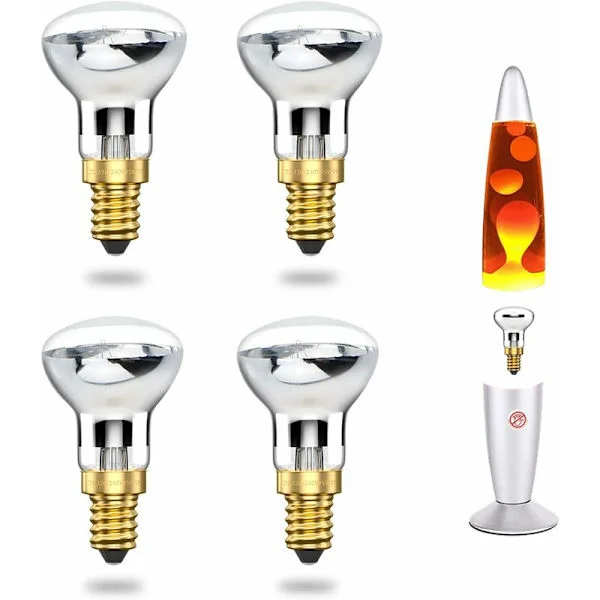25W E14 Lavalampa Glödlampa R39 Reflektor Glödlampa 25W E14 R39 Lavalampa Glödlampa (4st) [Energiklass A++]